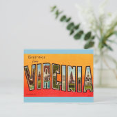 Retro Virginia Ansichtkaart Briefkaart (Staand voorkant)