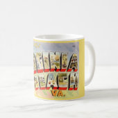 Retro Virginia Beach Groet Mok (Voorkant rechts)