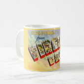 Retro Virginia Beach Groet Mok (Voorkant links)