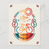 Retro Virginia Creeper Fietsroute Briefkaart (Voorkant)