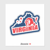 Retro Virginia staatsvlag Sticker (Vel)