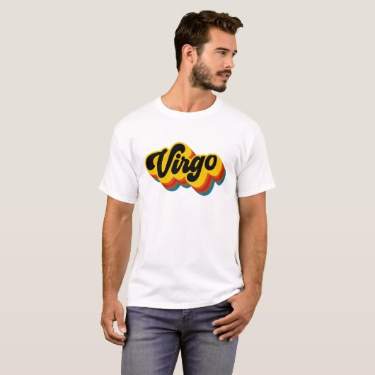 Retro  Virgo T-shirt (Voorkant volledig)