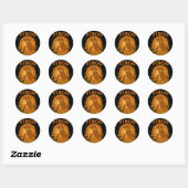 Retro Virgo Zodiac Boho Bloemige Astrologie Ronde Sticker (Vel)