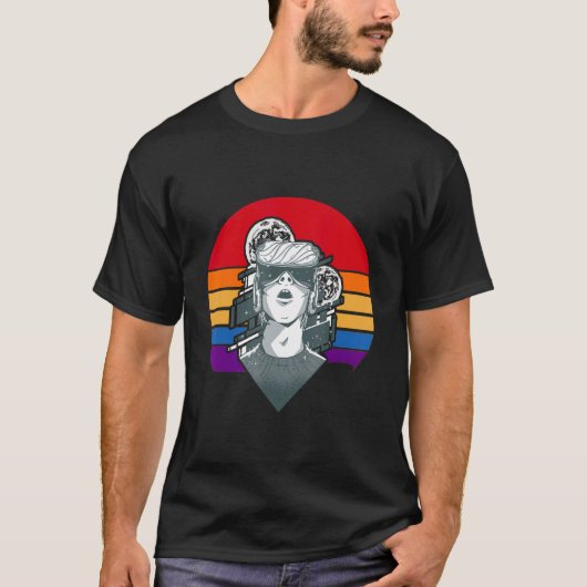 Retro Virtual Reality VR-bril 2 T-shirt (Voorkant)