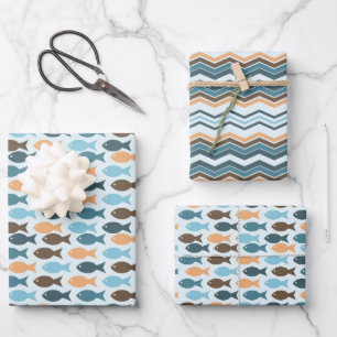 retro vis inpakpapier vel