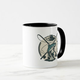 Retro Visclub Baars Grafisch Vintage Kleding Mok