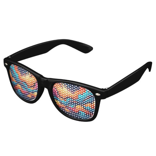 Retro Vision Classic Multicolor Pop Art Zonnebril (Gekanteld)