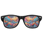 Retro Vision Classic Multicolor Pop Art Zonnebril (Voorkant)