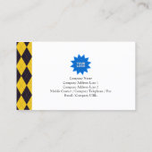 Retro Visitekaartje Decoratief Argyle Patroon (Achterkant)