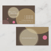 RETRO VISITEKAARTJE:: grote stippen 1L Visitekaartje (Voorkant / Achterkant)