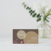 RETRO VISITEKAARTJE:: grote stippen 1L Visitekaartje (Staand voorkant)