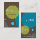 RETRO VISITEKAARTJE:: grote stippen 1P Visitekaartje (Voorkant / Achterkant)