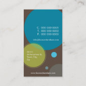 RETRO VISITEKAARTJE:: grote stippen 1P Visitekaartje (Achterkant)