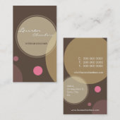 RETRO VISITEKAARTJE:: grote stippen 2P Visitekaartje (Voorkant / Achterkant)