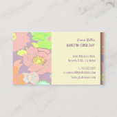 Retro-Visitekaartje, pastelpoppies Visitekaartje (Achterkant)