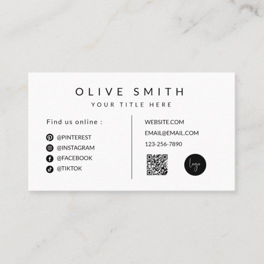 Retro-Visitekaartje Visitekaartje (Voorkant)