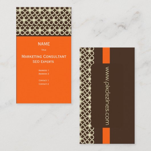 Retro-Visitekaartje voor ontwerpers Visitekaartje (Voorkant / Achterkant)