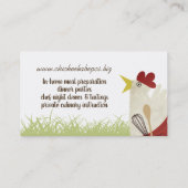 Retro visitekaartje voor persoonlijk chef-kok (Achterkant)