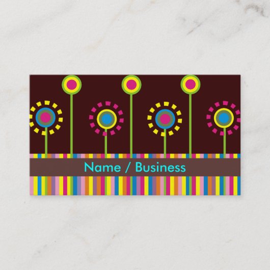 Retro Visitekaartjes. Visitekaartje (Voorkant)