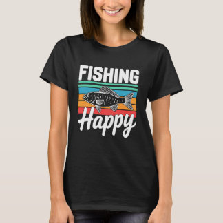 Retro Vissen Gelukkig - Vissen Maakt Me Gelukkig V T-shirt