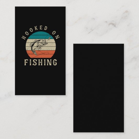 Retro Vissen Hook Pun Funny Bass Vist Visitekaartje (Voorkant / Achterkant)