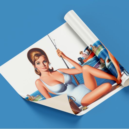 Retro Vissen Pin-up Cadeaupapier