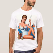 Retro Vissen Pin-up T-shirt (Voorkant)