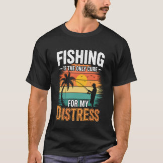 Retro Vissen Therapie Mentale Gezondheid Stressver T-shirt