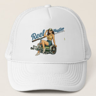 Retro Vissende Pin-Up Grappige Vis Trucker Pet