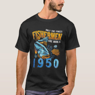Retro vissers zijn geboren in 1950 Gevist in 1950 T-shirt