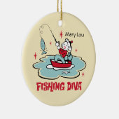 Retro Vist Diva Aangepaste versiering Keramisch Ornament (Rechts)