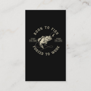Retro Vist Humor Sarcastic Fisherman Visitekaartje