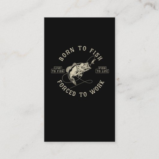 Retro Vist Humor Sarcastic Fisherman Visitekaartje (Voorkant)