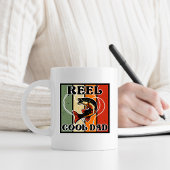 Retro  Vist Reel Cool Dad Vissen Lover Koffiemok