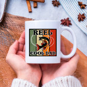 Retro  Vist Reel Cool Dad Vissen Lover Koffiemok