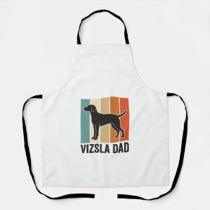 Retro Vizsla Vader Hond Liefhebber Shirt Ontwerp_1 Schort