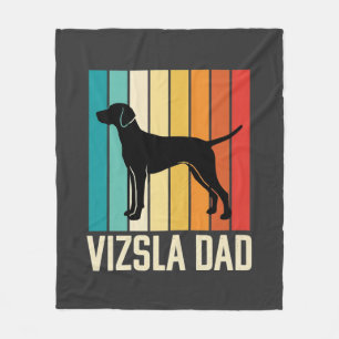 Retro Vizsla Vader Hond Silhouet Fleece Deken