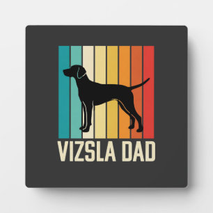 Retro Vizsla Vader Hond Silhouet Fotoplaat