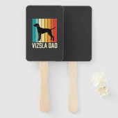 Retro Vizsla Vader Hond Silhouet Handwaaier (Voorkant en achterkant)