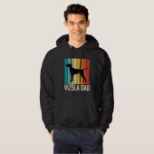 Retro Vizsla Vader Hond Silhouet Hoodie (Voorkant volledig)