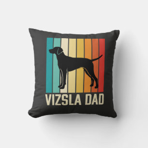 Retro Vizsla Vader Hond Silhouet Kussen