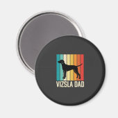 Retro Vizsla Vader Hond Silhouet Magneet (Voorkant / Achterkant)