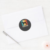 Retro Vizsla Vader Hond Silhouet Ronde Sticker (Envelop)