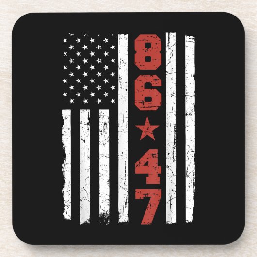 Retro Vlag 86 47 Bier Onderzetter (Voorkant)