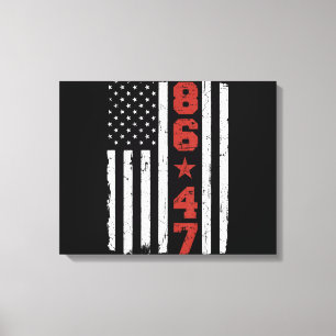 Retro  Vlag 86 47 Canvas Afdruk