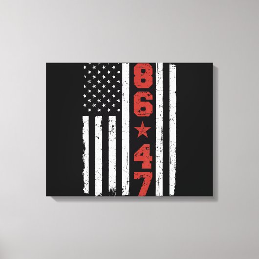 Retro Vlag 86 47 Canvas Afdruk (Voorkant)