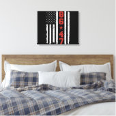 Retro Vlag 86 47 Canvas Afdruk (Insitu (Slaapkamer))