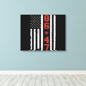 Retro Vlag 86 47 Canvas Afdruk (Insitu (Houten vloer))