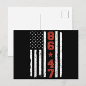 Retro Vlag 86 47 Feestdagenkaart (Voorkant / Achterkant)