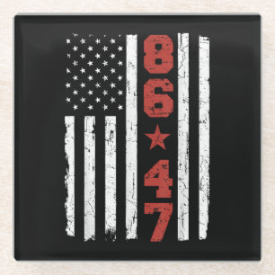 Retro Vlag 86 47 Glazen Onderzetter
